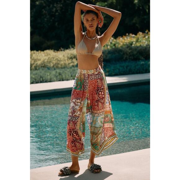 Anthropologie Multicolor Patchwork Wide Leg Pants - Picture 3 of 16